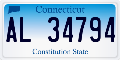 CT license plate AL34794
