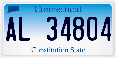 CT license plate AL34804