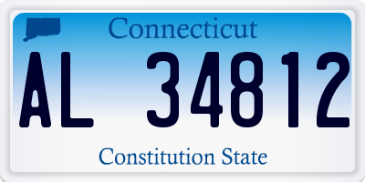 CT license plate AL34812