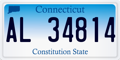 CT license plate AL34814