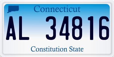 CT license plate AL34816