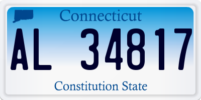 CT license plate AL34817