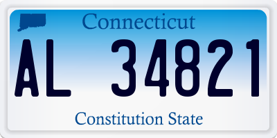 CT license plate AL34821