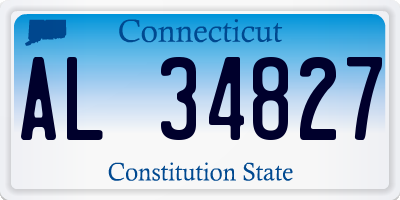 CT license plate AL34827