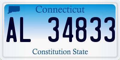CT license plate AL34833