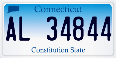 CT license plate AL34844