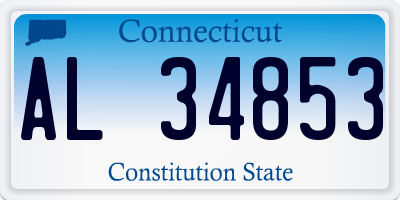 CT license plate AL34853