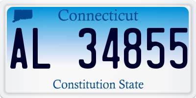CT license plate AL34855