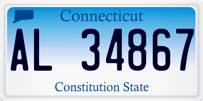 CT license plate AL34867