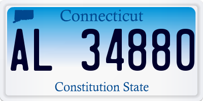 CT license plate AL34880