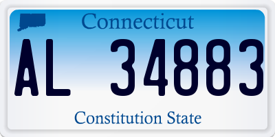 CT license plate AL34883