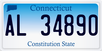 CT license plate AL34890