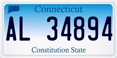 CT license plate AL34894