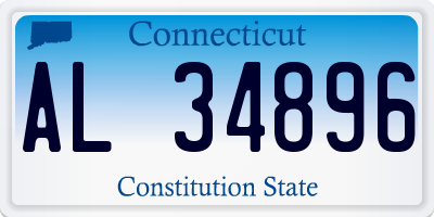 CT license plate AL34896
