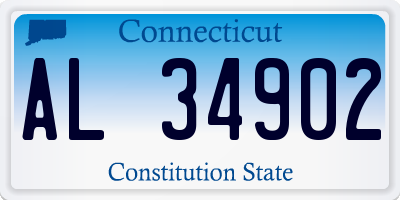 CT license plate AL34902