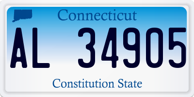 CT license plate AL34905