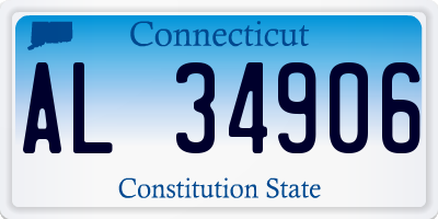 CT license plate AL34906