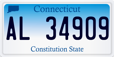 CT license plate AL34909