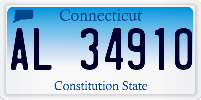 CT license plate AL34910