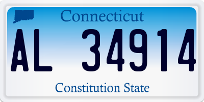 CT license plate AL34914