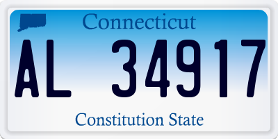 CT license plate AL34917
