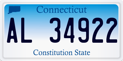 CT license plate AL34922