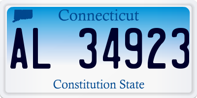 CT license plate AL34923