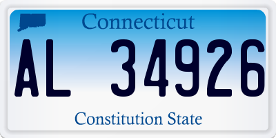 CT license plate AL34926