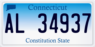 CT license plate AL34937