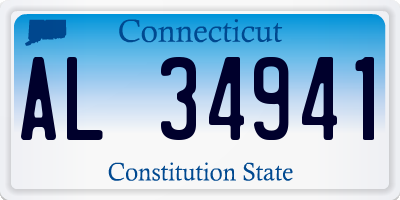 CT license plate AL34941