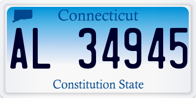 CT license plate AL34945