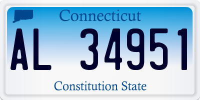 CT license plate AL34951