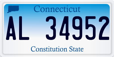 CT license plate AL34952