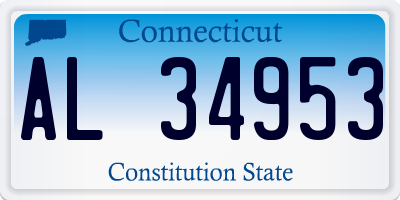 CT license plate AL34953