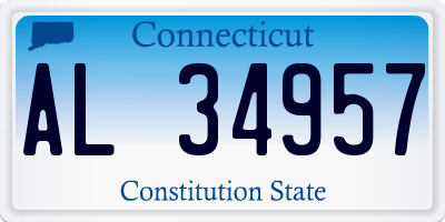 CT license plate AL34957