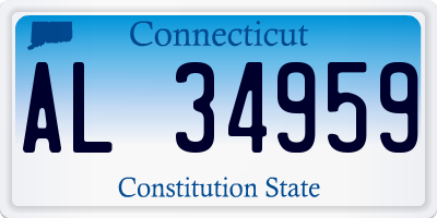 CT license plate AL34959