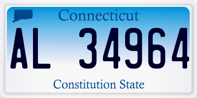 CT license plate AL34964