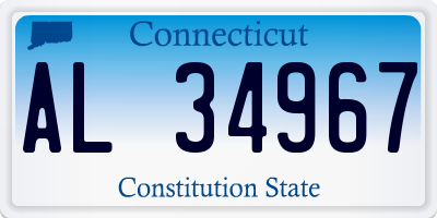 CT license plate AL34967