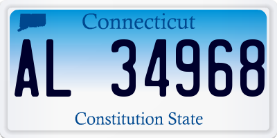 CT license plate AL34968
