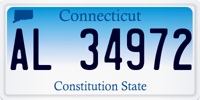 CT license plate AL34972