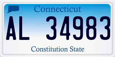 CT license plate AL34983