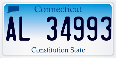 CT license plate AL34993
