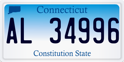 CT license plate AL34996