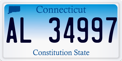 CT license plate AL34997