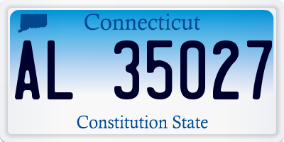 CT license plate AL35027