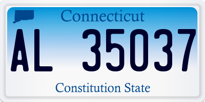 CT license plate AL35037