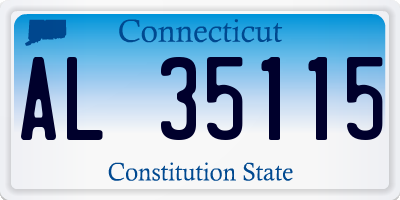 CT license plate AL35115