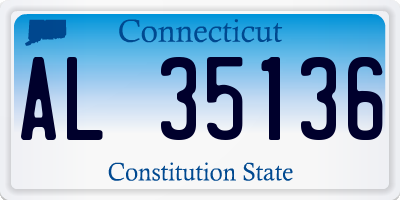CT license plate AL35136