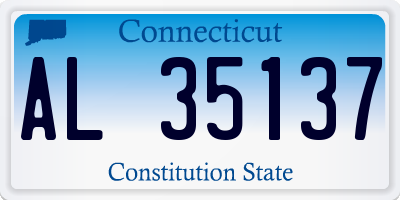 CT license plate AL35137