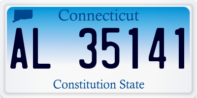 CT license plate AL35141